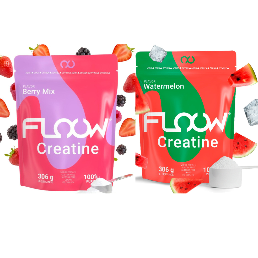 Creatina Monohidratada Sabor Berry Mix + Sabor Sandía - 612g (180 Dosis) Creatine En Polvo Pura Sin Azúcar_0