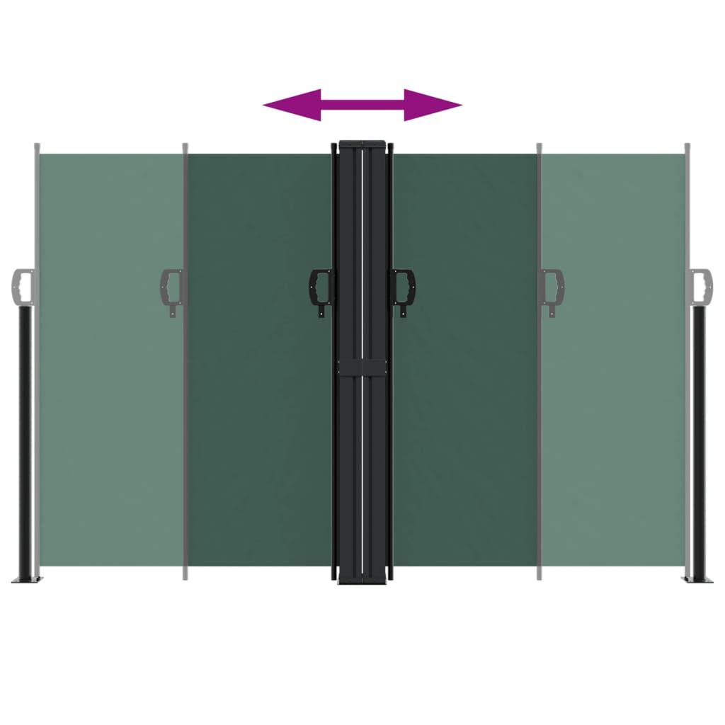 Vidaxl Toldo Lateral Retráctil Verde Oscuro 160x1000 Cm_4