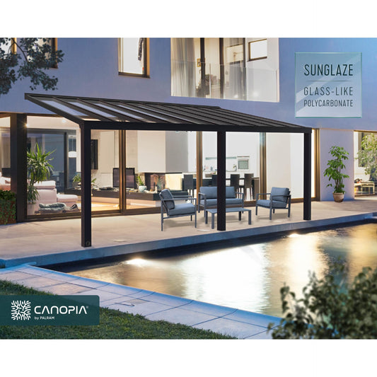 Pérgola adosada Stockholm 342x740 cm