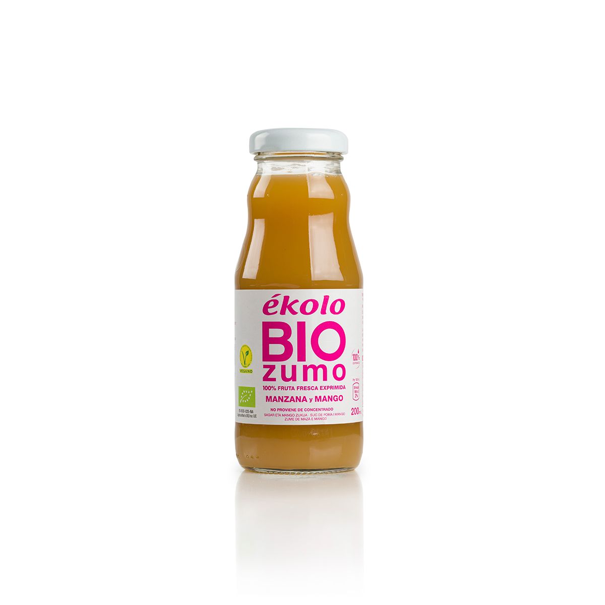 Zumo Manzana y Mango BIO 100% exprimido Ékolo 200ml