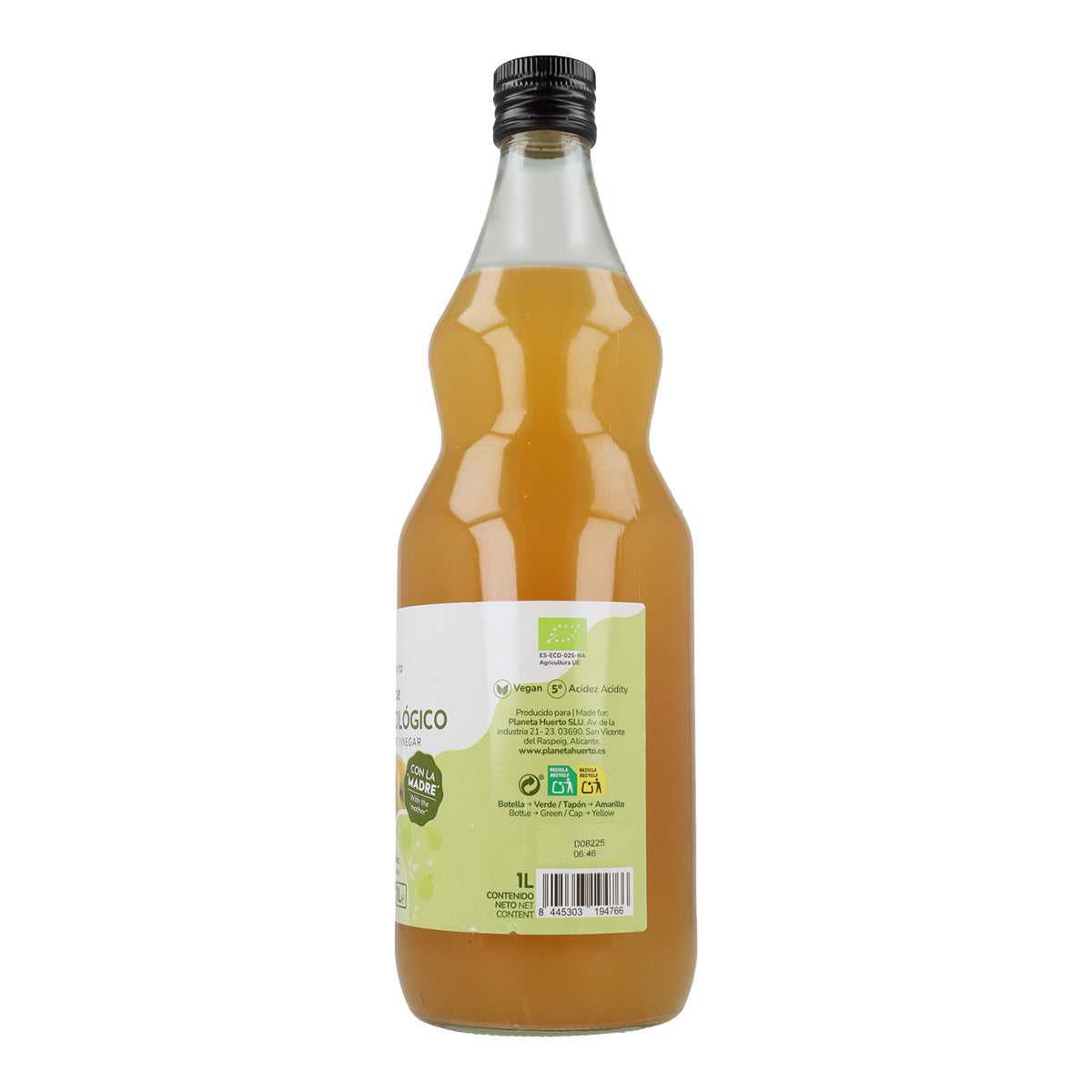 Vinagre de manzana ECO crudo sin filtrar con la madre Planeta Huerto 1L