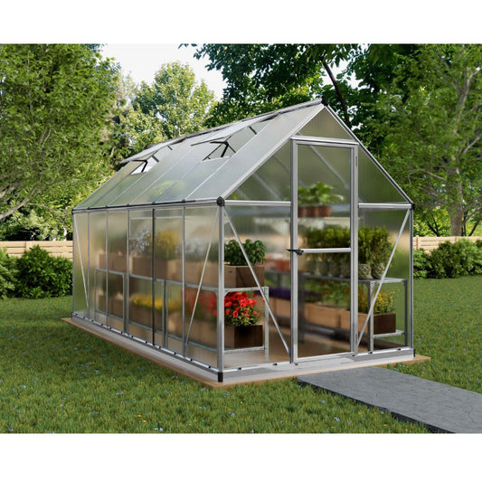 Invernadero Mythos 370x185 cm plateado