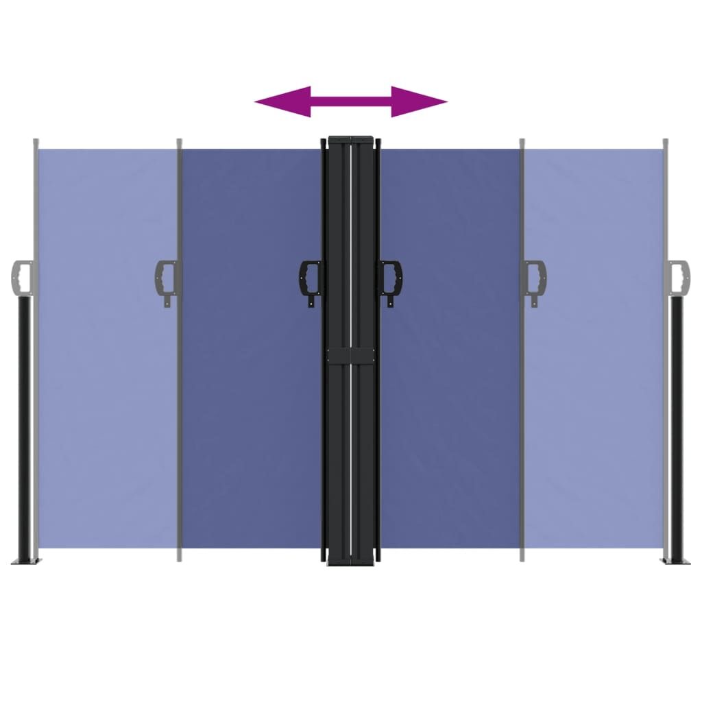 Vidaxl Toldo Lateral Retráctil Azul 160x600 Cm_4