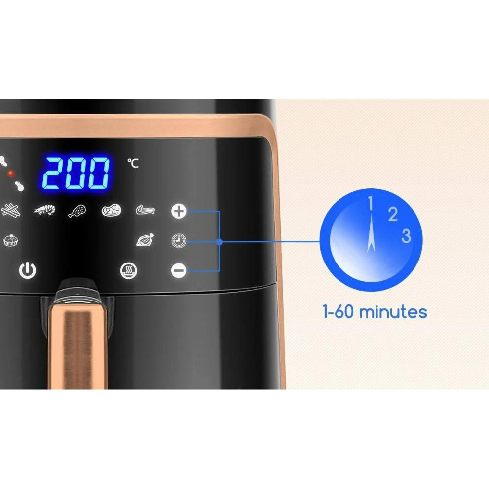 Freidora de aire 1900 W de 7L Aigostar Box ocre