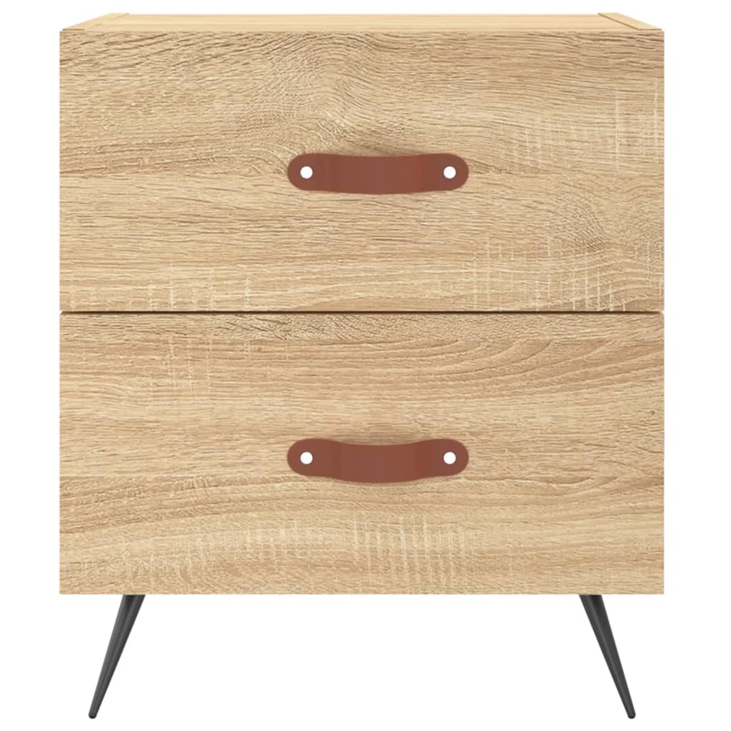 Mesita Noche 2 Uds Madera Ingeniería Roble Sonoma 40x35x47,5 Cm_4