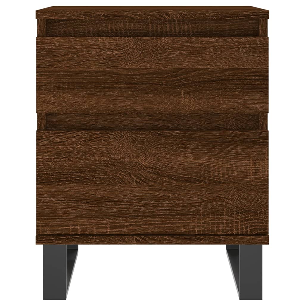 Mesitas Noche 2 Uds Madera Ingeniería Marrón Roble 40x35x50 Cm_4