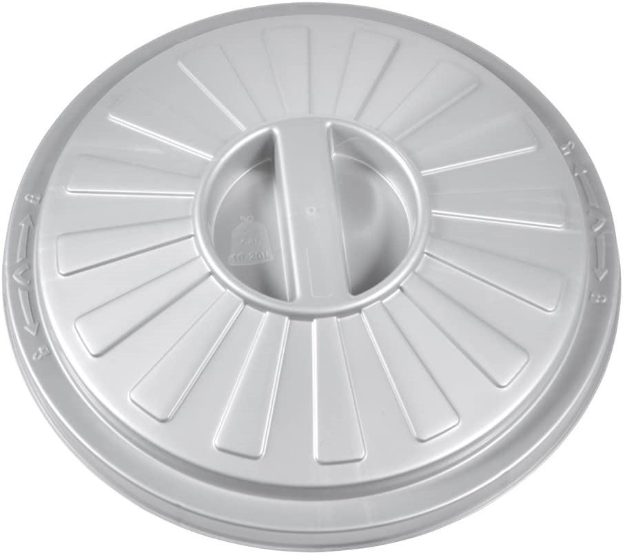 Cubo De Basura / Papelera Polivalente Con Tapa Cerrable, Pequeño, Plástico Resistente (pp), 7 l, Mats, Plateado_4