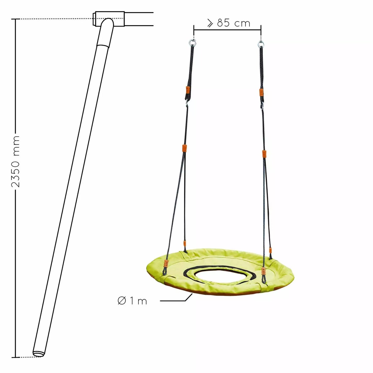 Asiento aro textil para columpio Nido abierto Soulet