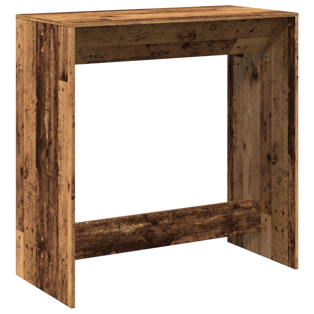 Mesa Alta De Bar Madera Ingeniería Envejecida 102x50x103,5 Cm_4