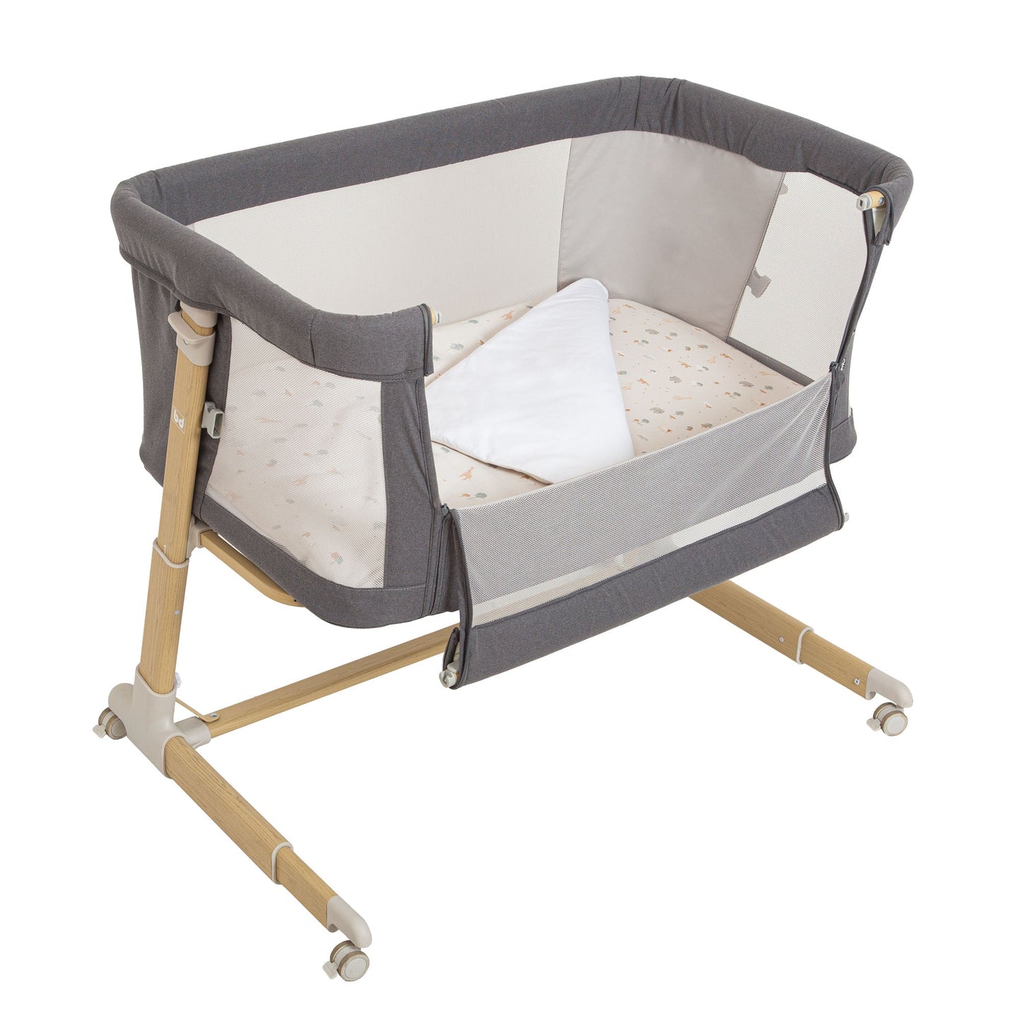 Nairobi Minicuna Colecho Efecto Madera Con Funda Nórdica