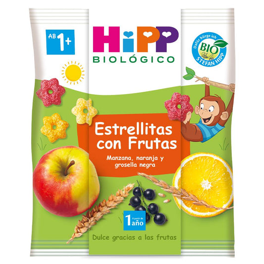 Estrellitas con frutas bio +12 meses HiPP 30 g