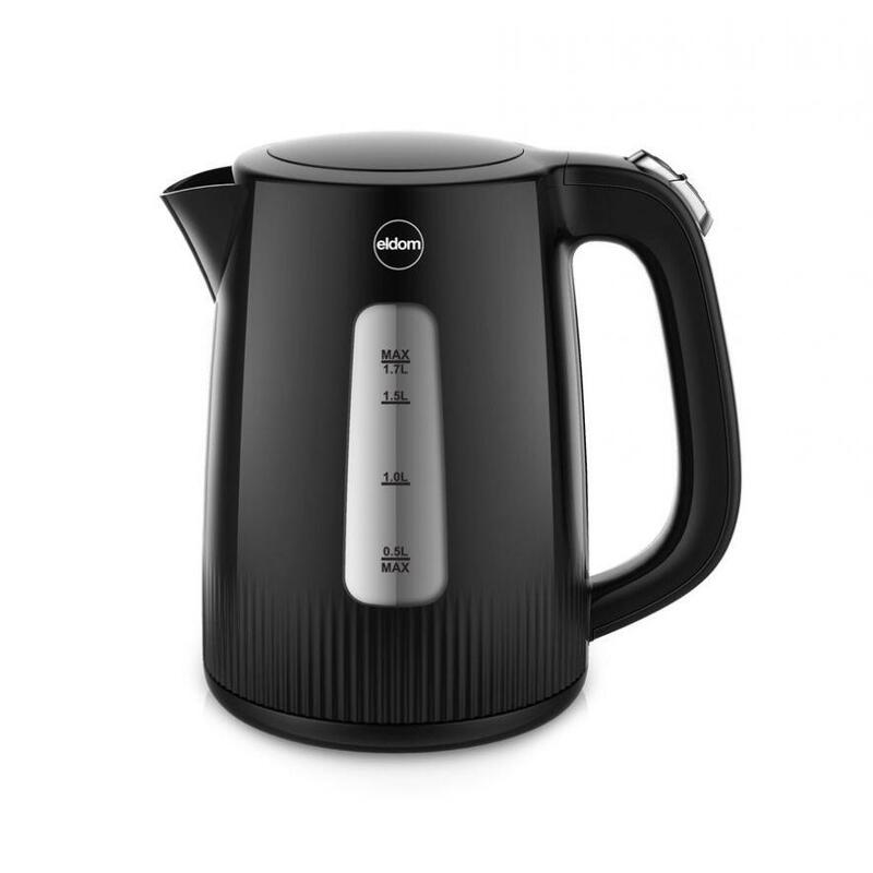 Hervidor Eldom Lena, 2200 W, Cap. 1,7 L, Filtro De Malla, Strix, Negro_0