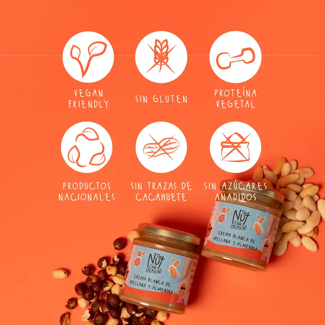 Crema Blanca De Avellana Y Almendra