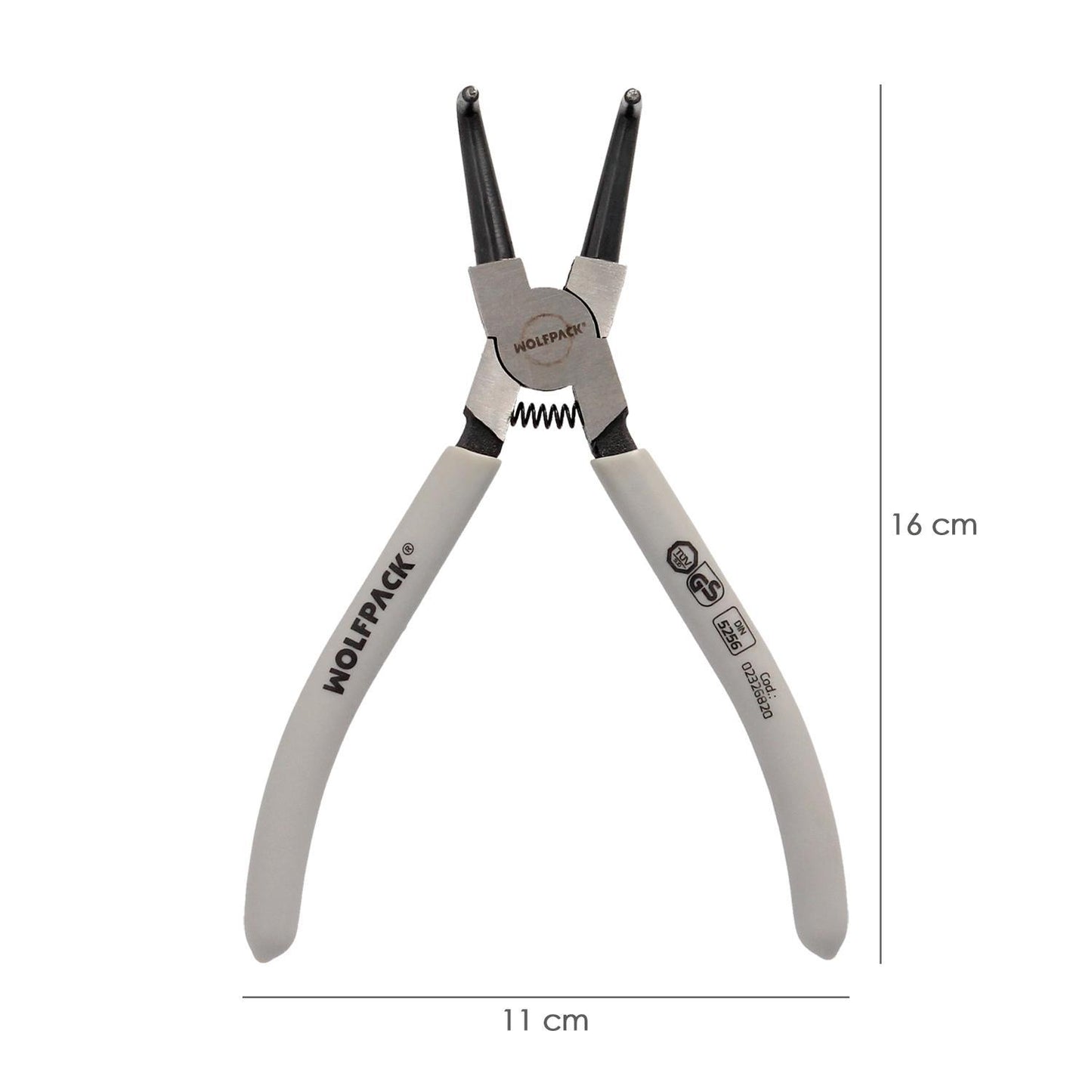 Alicates Arandelas Interiores Curvo 175 Mm. Acero Din 5256. Anillos De Presion, Anillos De Retención, Arandelas Circlips