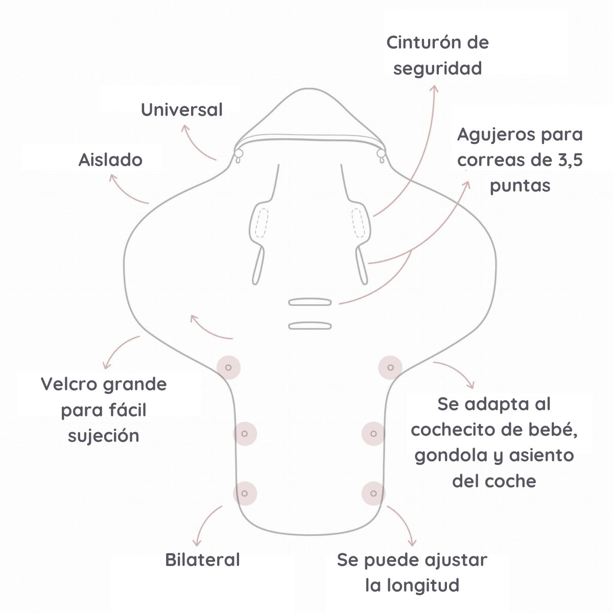 Saco Para Grupo 0 Unviersal Invierno Royal Baby Sand