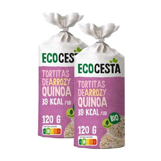 Pack 2x Tortitas de Arroz y Quinoa Bio Ecocesta 120 g