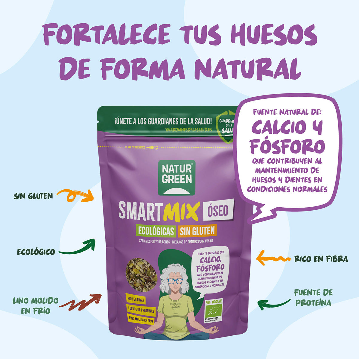 Mezcla de Semillas Mix óseo Bio Naturgreen 175 g