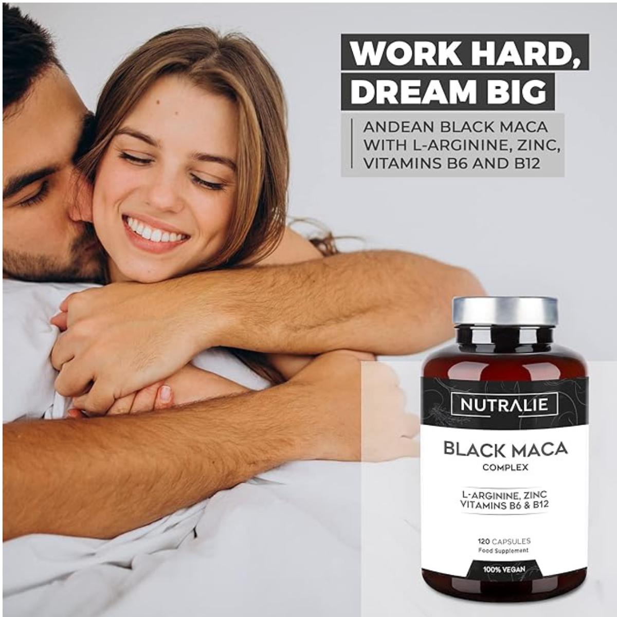 Nutralie Maca negra andina complex + vitaminas B6 + B12, 120 cápsulas