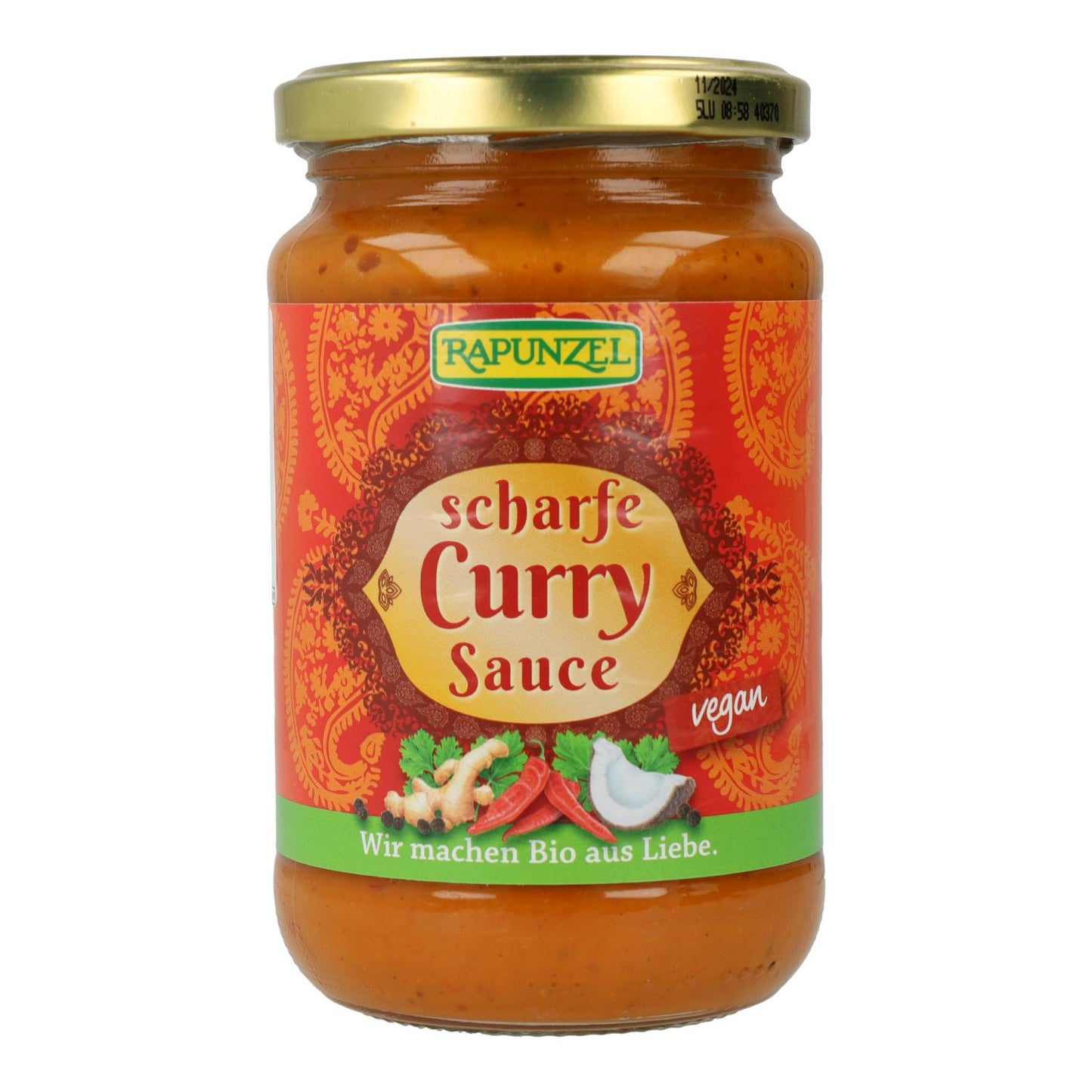 Salsa de Curry Picante Vegana Rapunzel 340ml