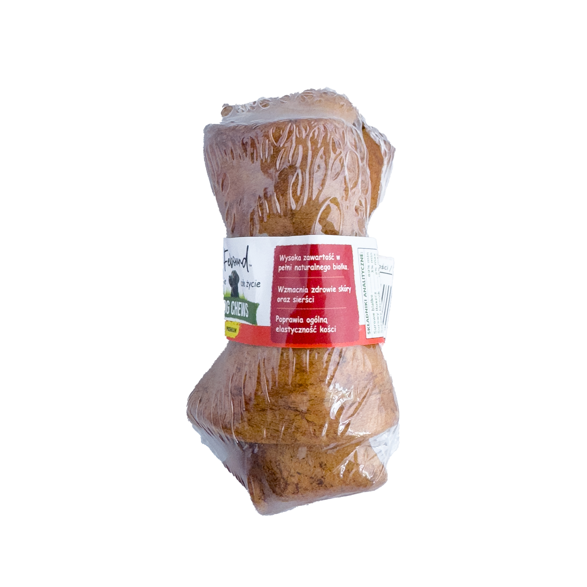 Lifebound - Hueso Masticable Natural para Perros de Cuero de Ternera con Sabor a Tocino - 10 Piezas - M