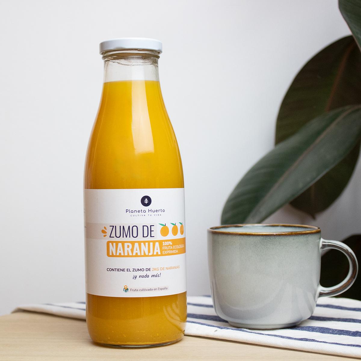 Zumo de Naranja 100% fruta exprimida Eco Planeta Huerto 750ml