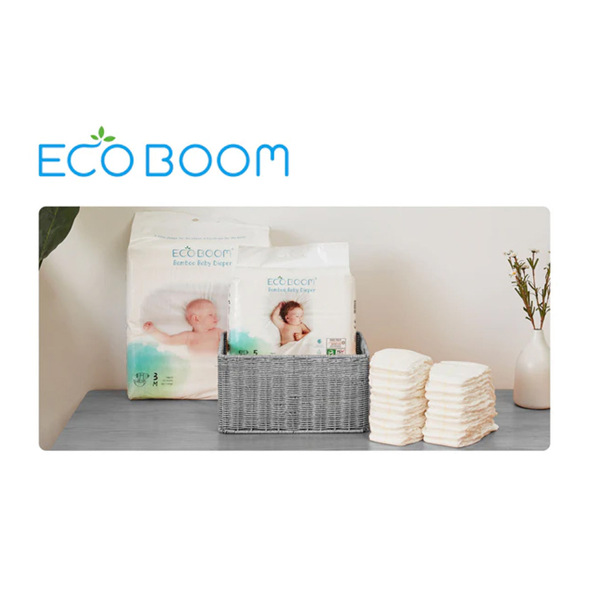 Pañal de Bambú Pure Premium ECO BOOM T3 (6 a 10 Kg) 32 uds