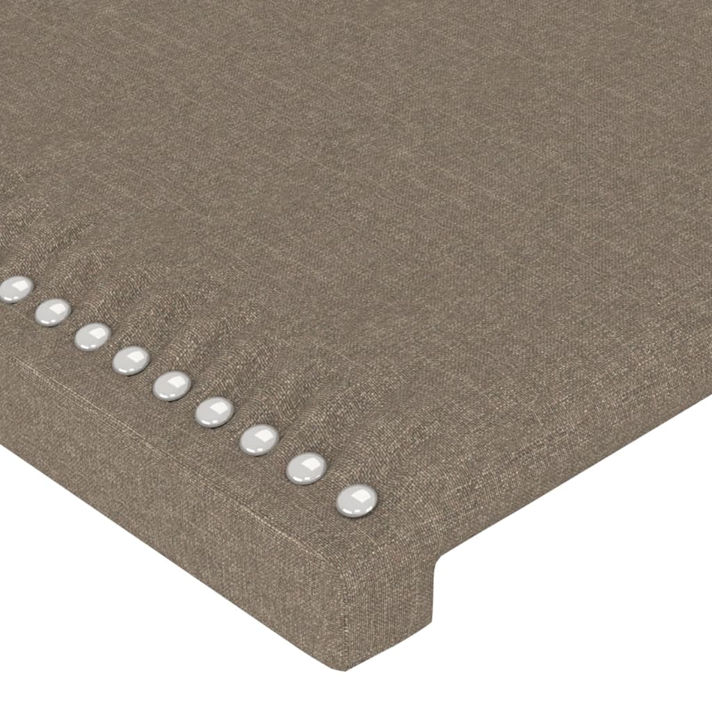 Estructura De Cama Con Cabecero De Tela Gris Taupe 80x200 Cm / Vetonek_5