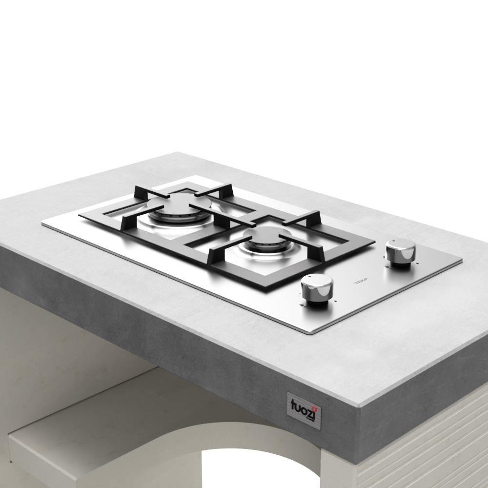 Cocina exterior Venit Flex con Barbacoa, fregadero y placa Tuozi