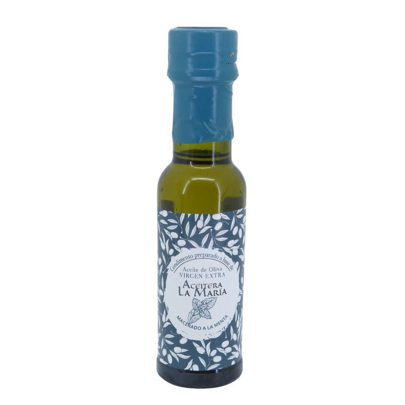 Aceite De Oliva Virgen Extra Macerado A La Menta 100 Ml Cristal