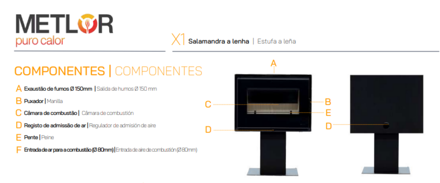 Estufa De Leña Metlor Modelo X1_4