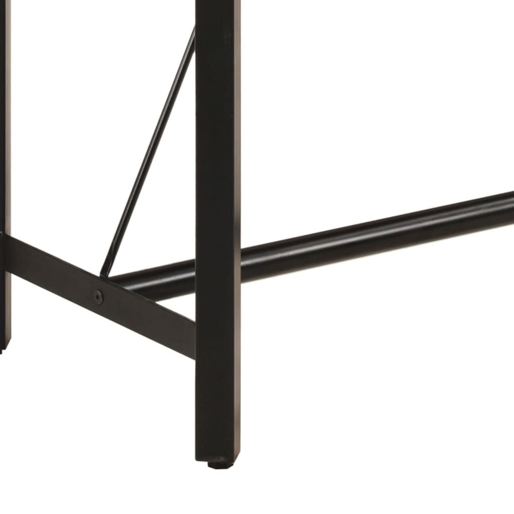 Mesa Alta De Hierro Y Madera Maciza De Mango 180x70x107 Cm_4
