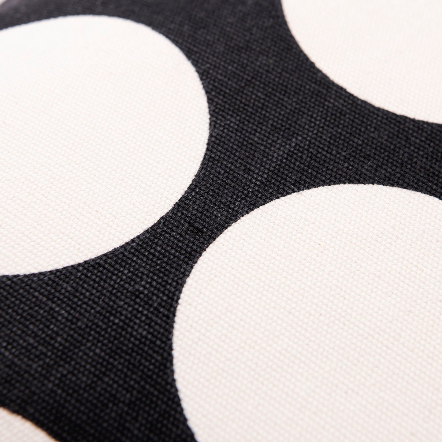 Cojin Relleno 40x40cm 300gsm Poliester 100% Algodon Canvas Topos Negros Benetton