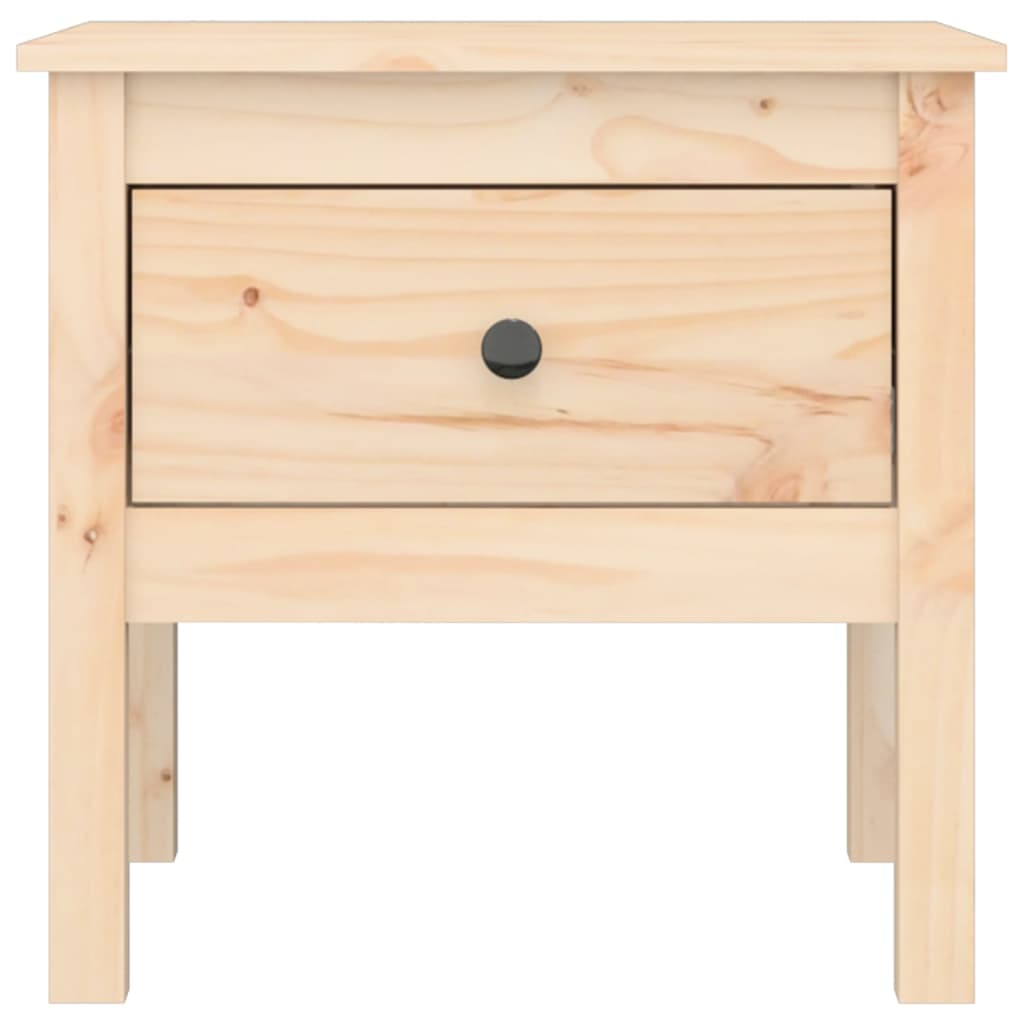 Mesa Auxiliar De Madera Maciza De Pino 50x50x49 Cm_4