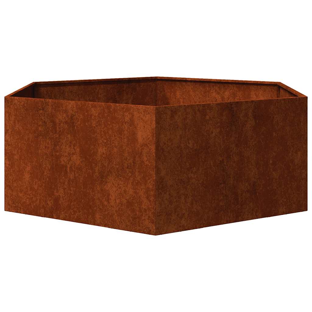 Jardinera De Acero Corten Oxidado 138x120x45 Cm_5