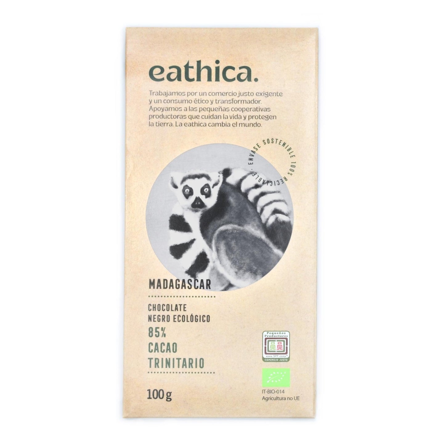 Chocolate Eathica 85% Madagascar BIO 100 g