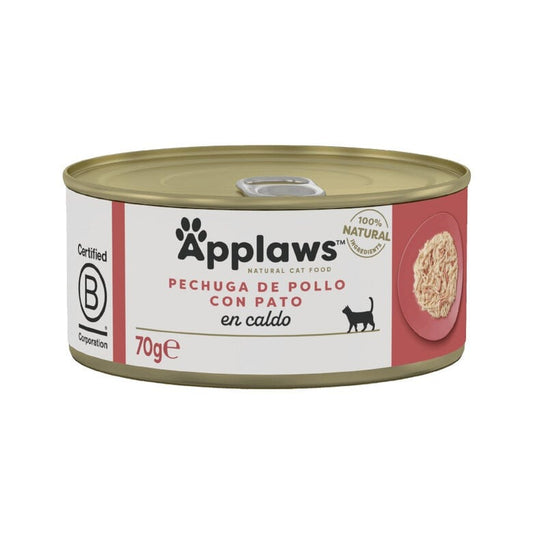 Applaws Cat Lata Pollo y pato 70 g Comida húmeda para gatos natural grain free