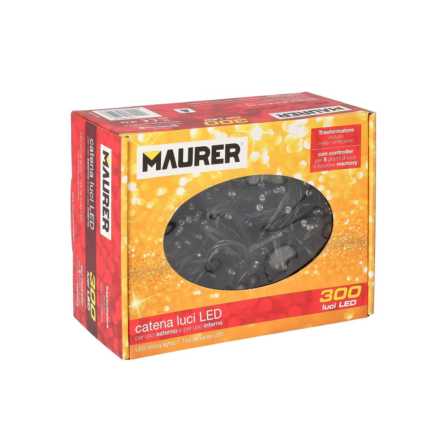 Guirnalda Luces Navidad 300 Leds Color Azul Hielo. Luz Navidad Interiores Y Exteriores Ip44