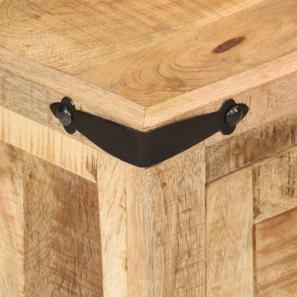 Mesita De Noche Madera Maciza De Mango 40x35x50 Cm_4