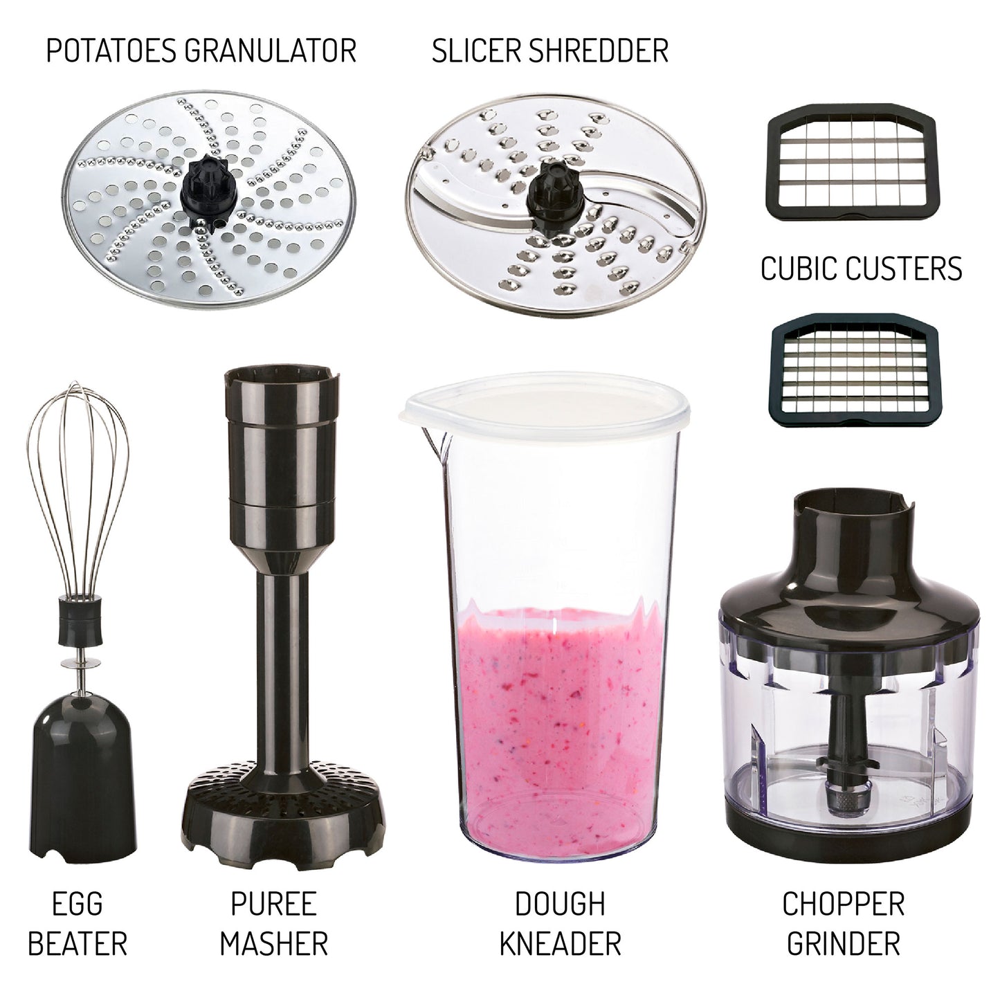 Batidora De Mano Procesador De Alimentos Cocina, Batidora, Picadora, Regulador Velocidad, Turbo Camry Cr4623 1600w