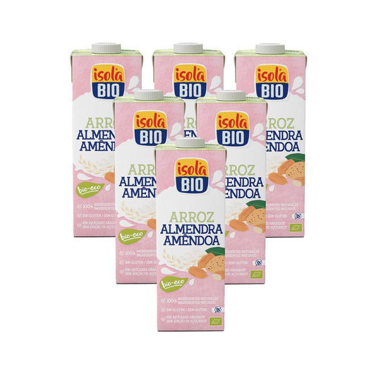 Pack 6 uds Bebida de Arroz y Almendras Bio Isola BIO 1 L