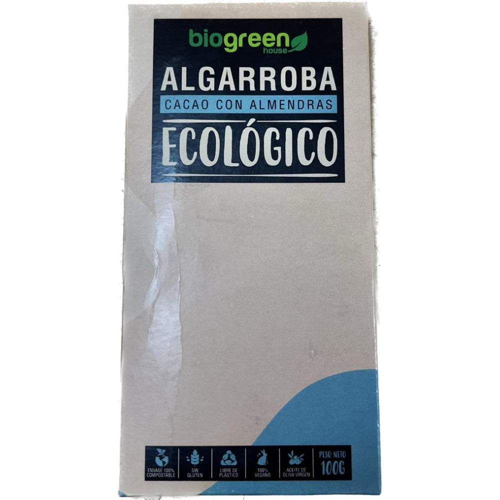 Tableta Algarroba Con Cacao Y Almendra Ecológico 100 Gr_0
