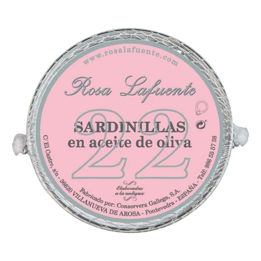 Sardinillas en aceite de oliva 22 piezas Rosa Lafuente 84 g