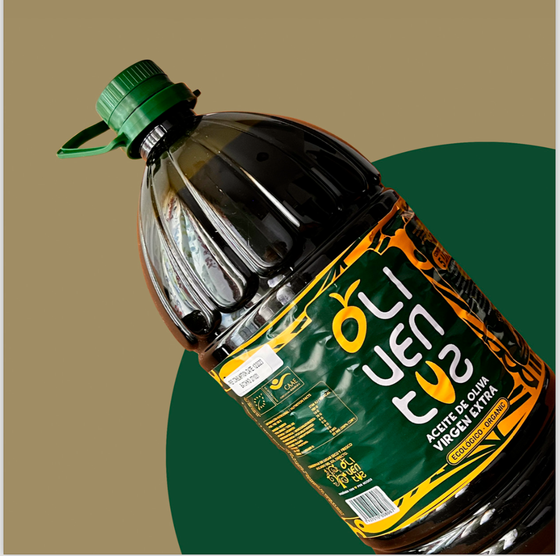 Aceite de oliva virgen extra ecológico Oliventus caja de 3 garrafas Pet 5L_1
