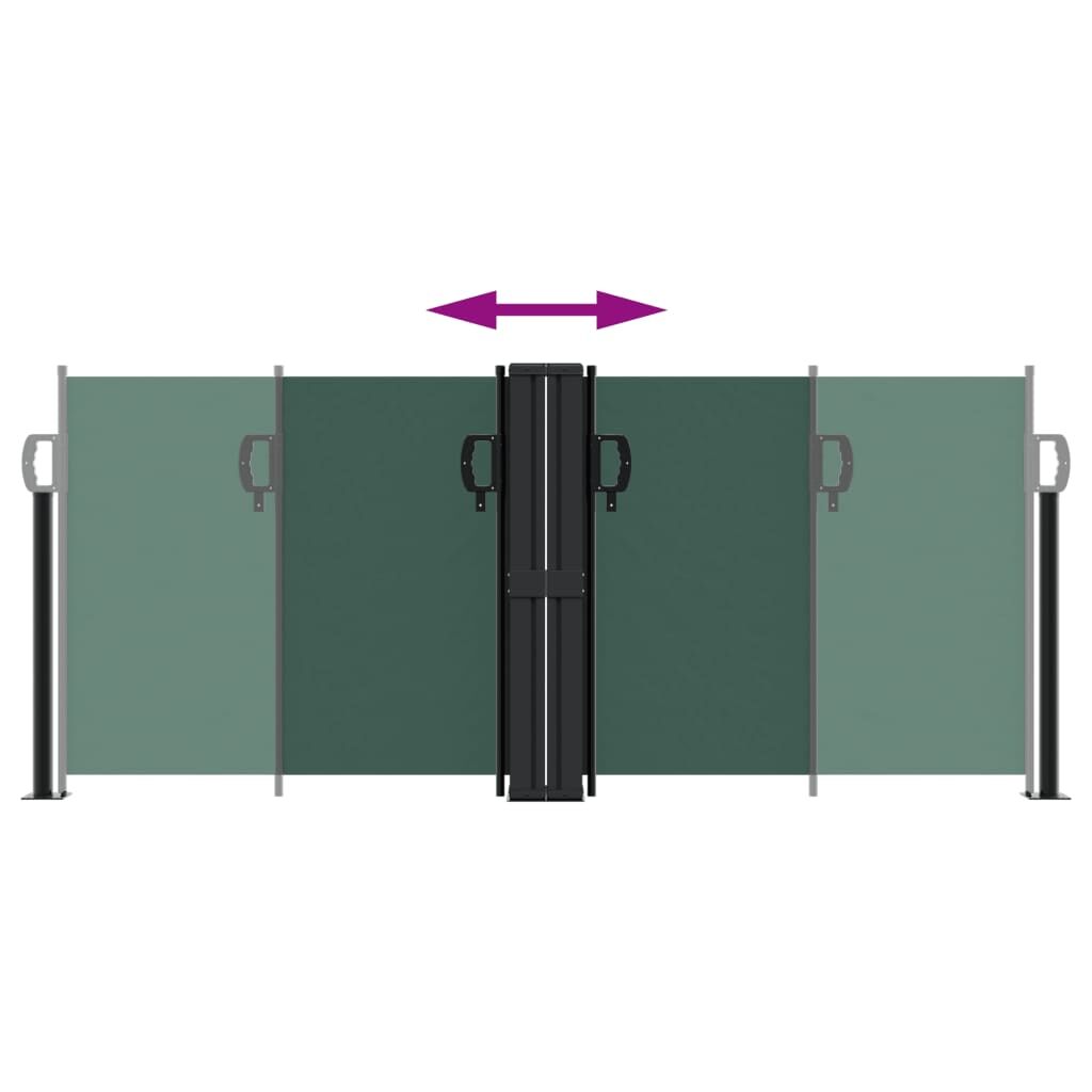 Vidaxl Toldo Lateral Retráctil Verde Oscuro 100x600 Cm_4