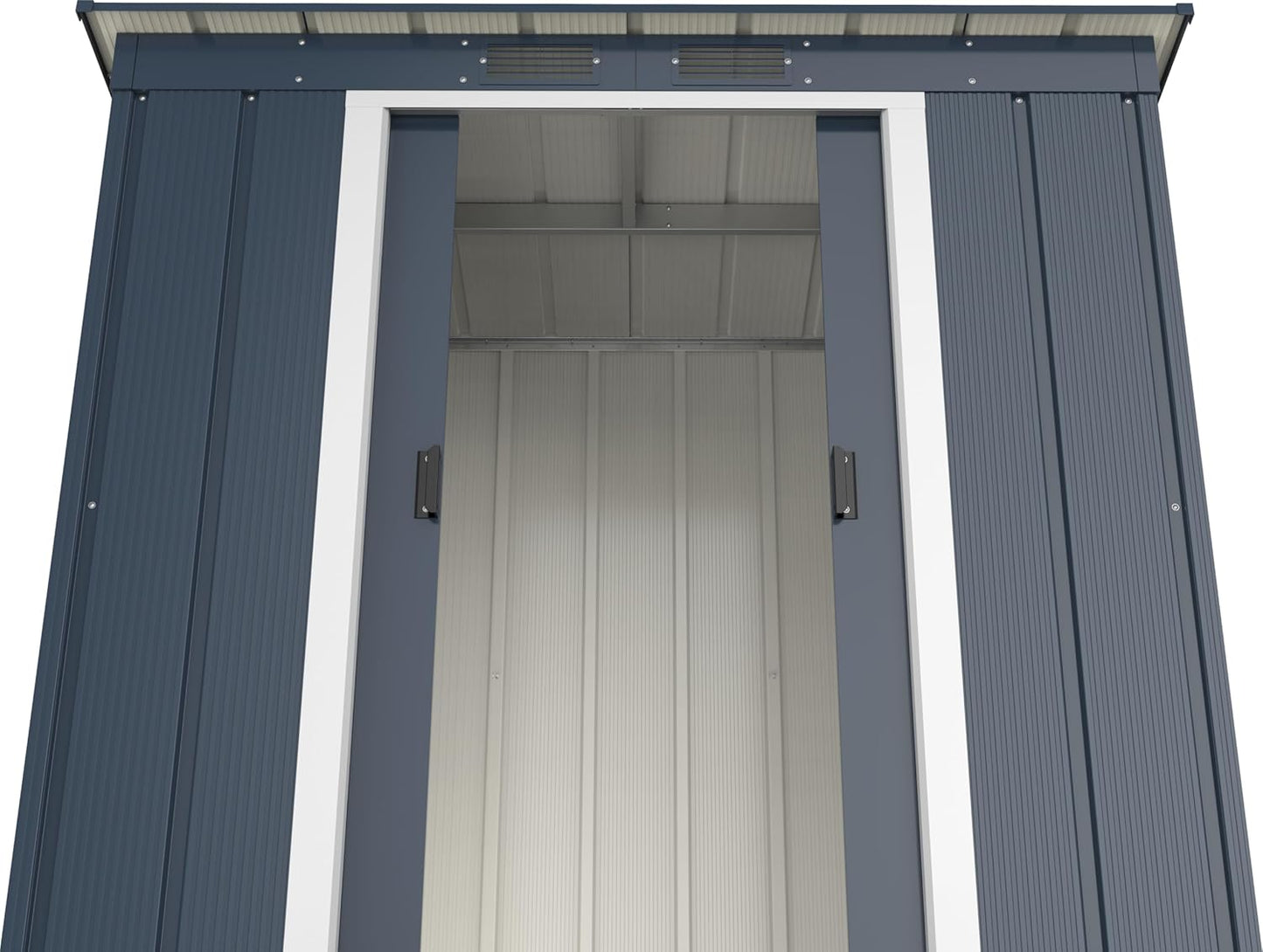 Duramax - Caseta Jardín - Eco Pent Roof 6x4 - Metal - Color Gris Antracita_5