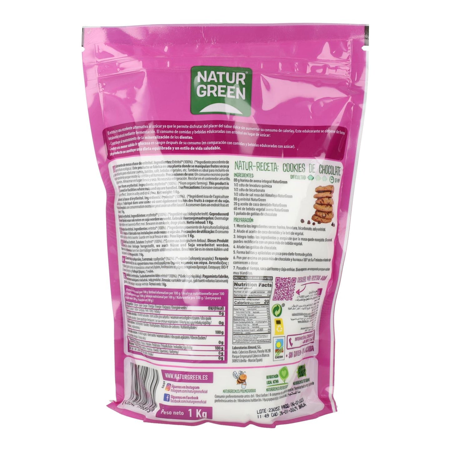 Eritritol Bio NaturGreen 1 Kg