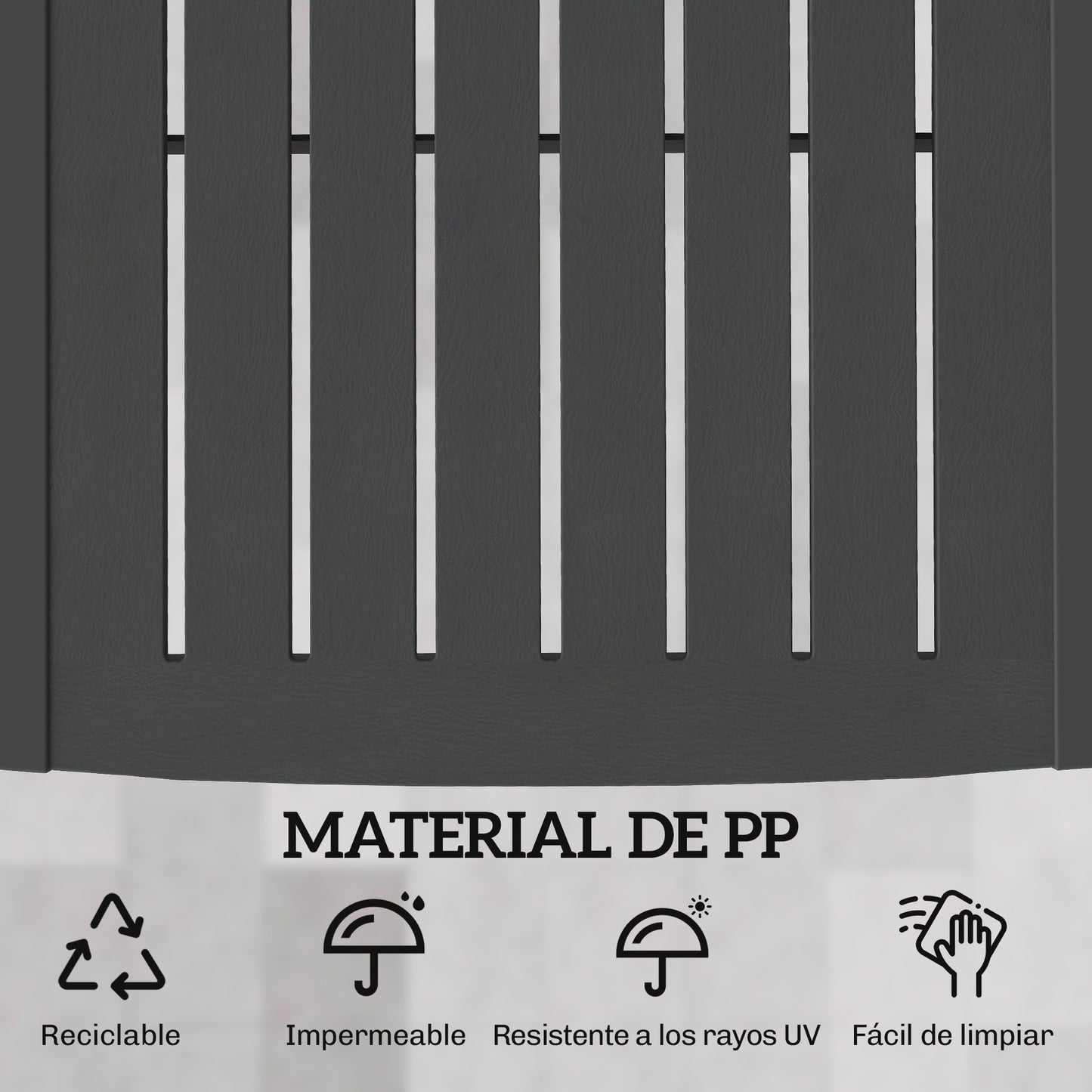 Outsunny Set De 2 Tumbonas De Jardín Exterior Reclinables Bandeja Lateral Gris_5