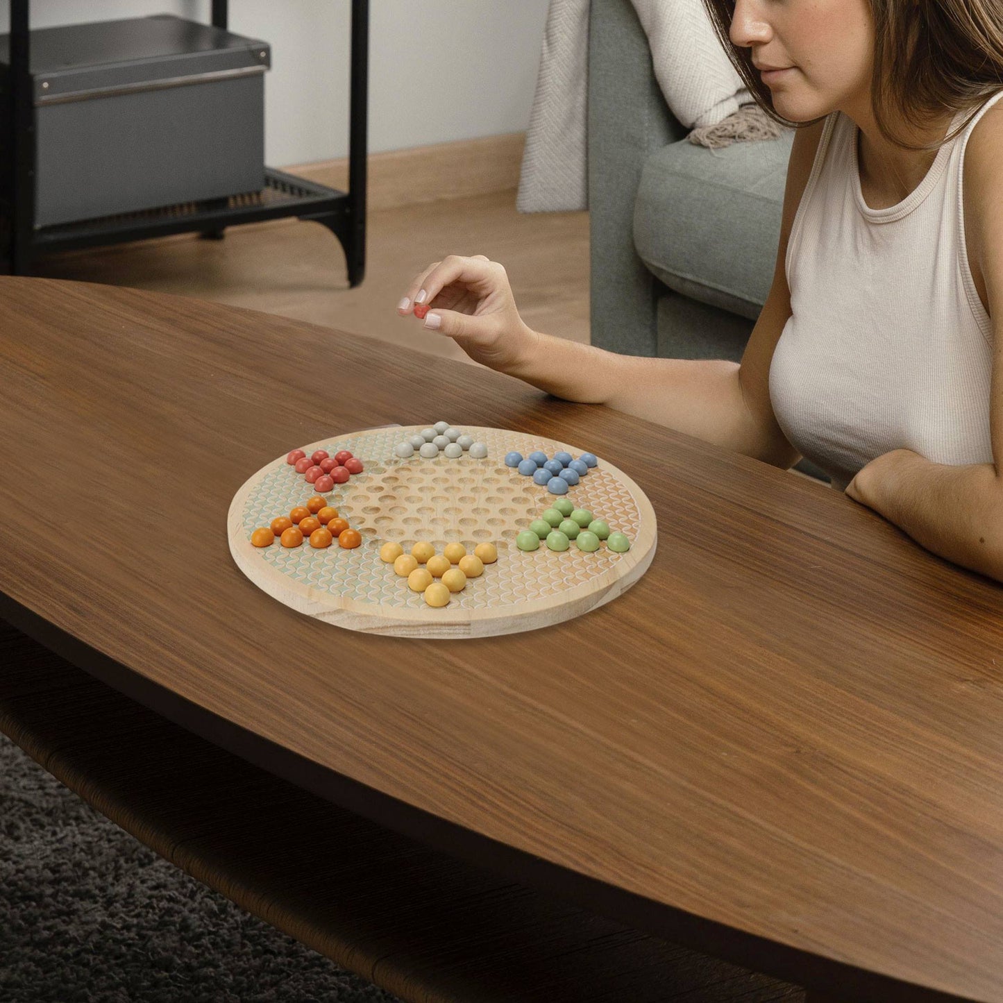 Well Home - Juego De China Solitario En Madera Con 6 Colores Diferentes_3