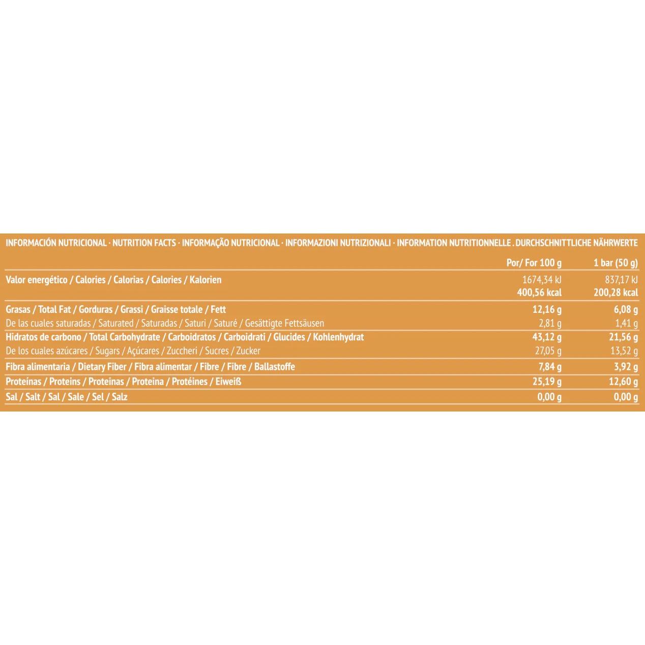 Barrita energética dátiles, almendras, Chia y naranja PaleoBull, 50 g