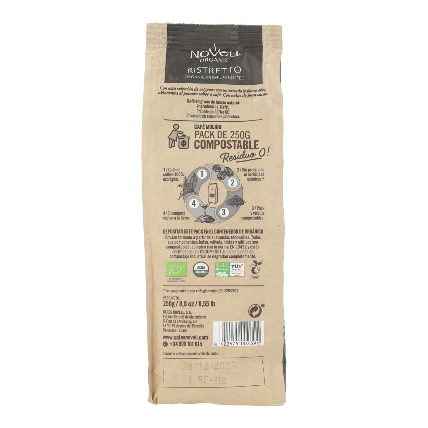 Café molido eco Ristretto 250g